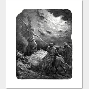 The Angel Appearing to Balaam - Gustave Doré, La Grande Bible de Tours, Aesthetic, Gothic, Metal Posters and Art